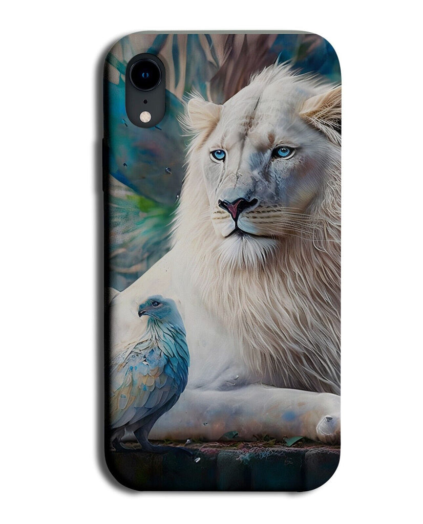 White Lion Phone Case Cover Lions Face Artwork Painting Coloured Colour Bf97
