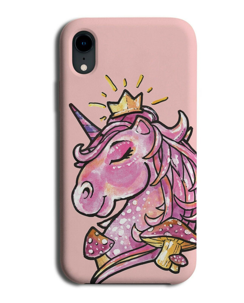 Unicorn Queen Phone Case Cover Princess Royal Royalty Pink Cartoon E392