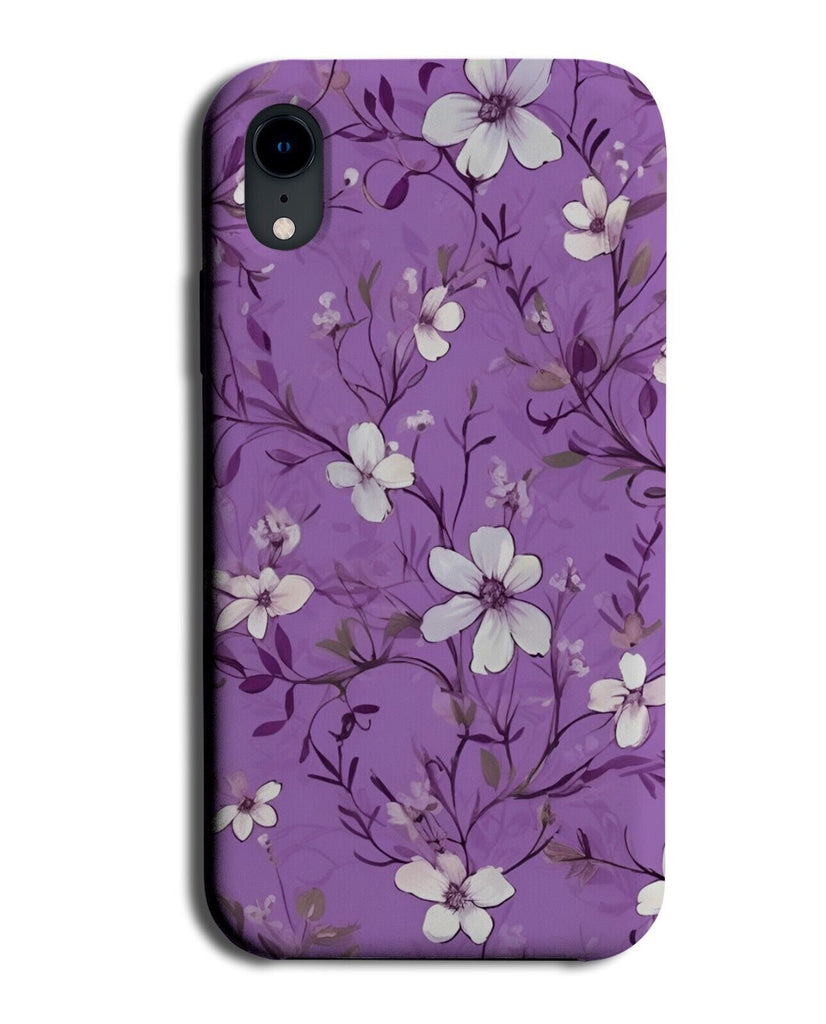 Purple Floral Shabby Chic Design Phone Case Cover Flowers Lilac Shiek Shik CK70