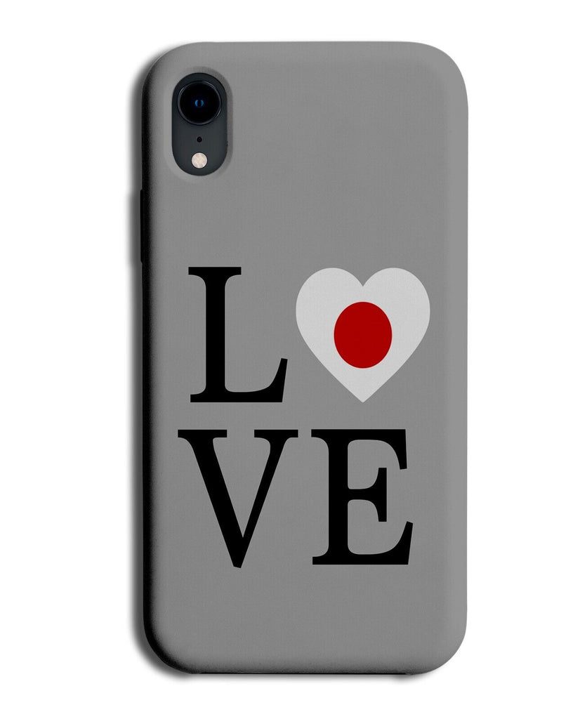 Japanese Love Novelty Design Phone Case Cover Japan Flag White Red Asian DA93