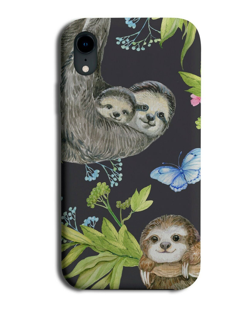 Sloth In The Night Time Phone Case Cover Colourful Jungle Rainforrest G306