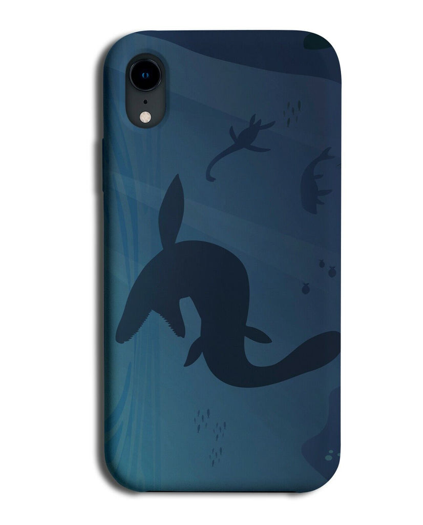 Prehistoric Sea Monster Phone Cover Case Underwater Silhouette Monsters J258