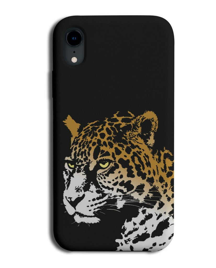 Artistic Leopard Face Art Work Phone Case Cover Jaguar Black Animal J685