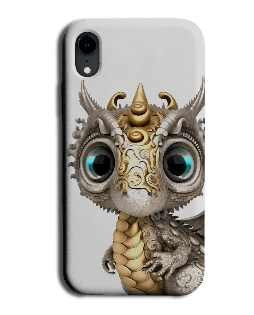 Gold and White Fancy Baby Dragon Phone Case Cover Dragons Picture Photo AL02