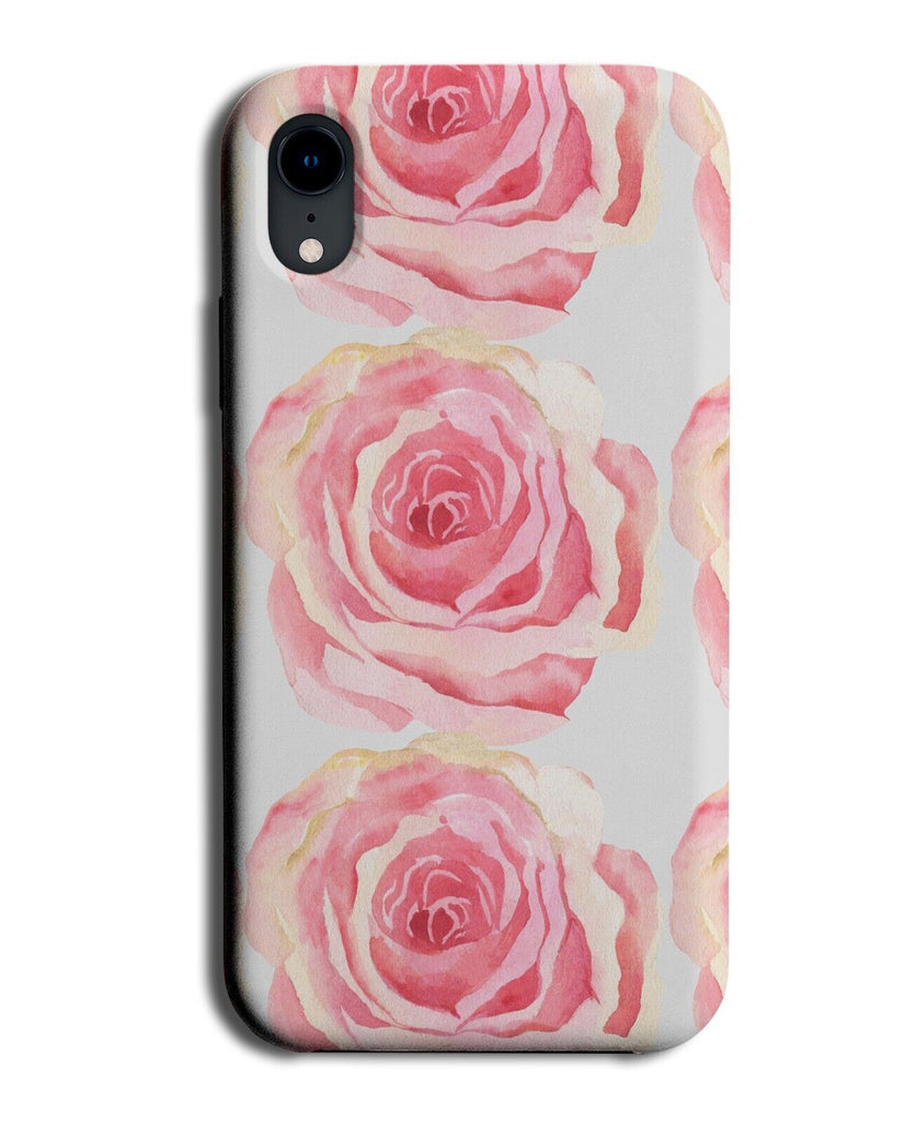 Pink Watercolour Roses Painting Print Phone Case Cover Rose Flowers Petals AN96