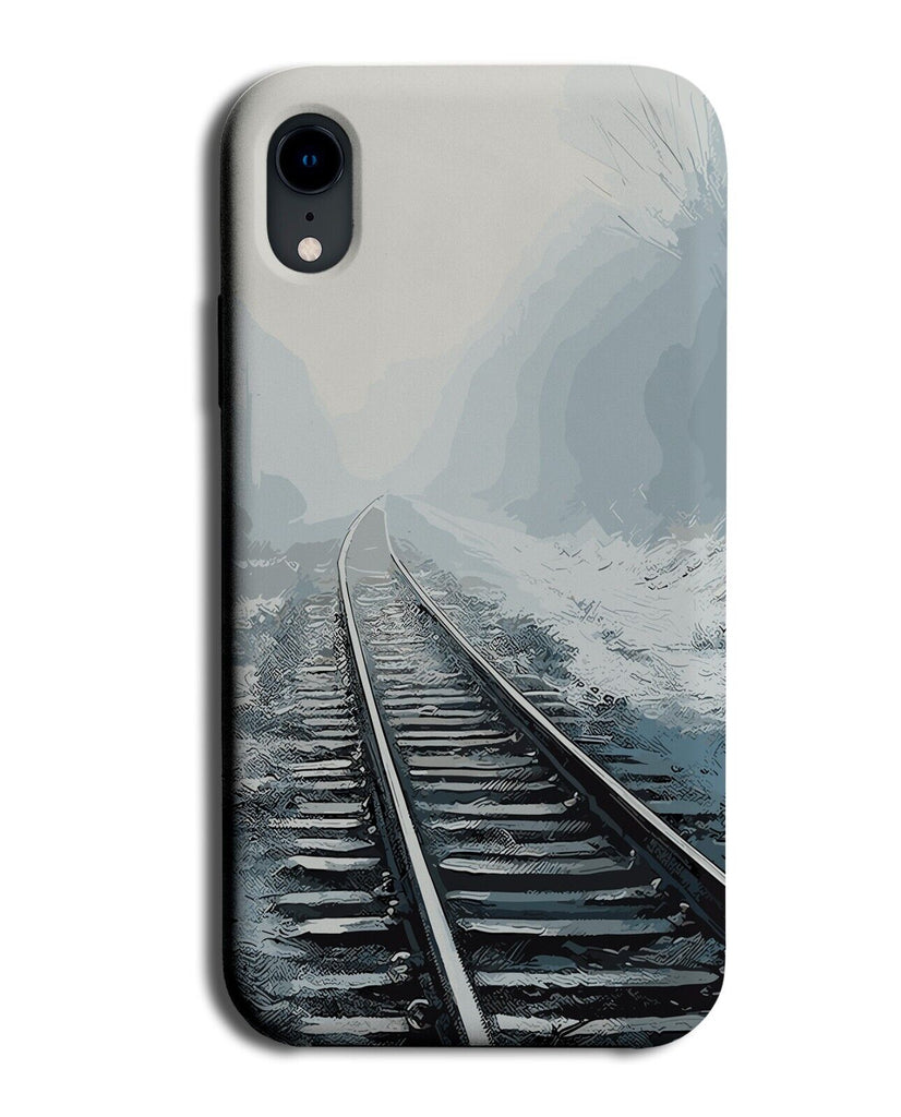 Empty Railway Tracks Phone Case Cover Track Train Trains Traintracks Snow DG23