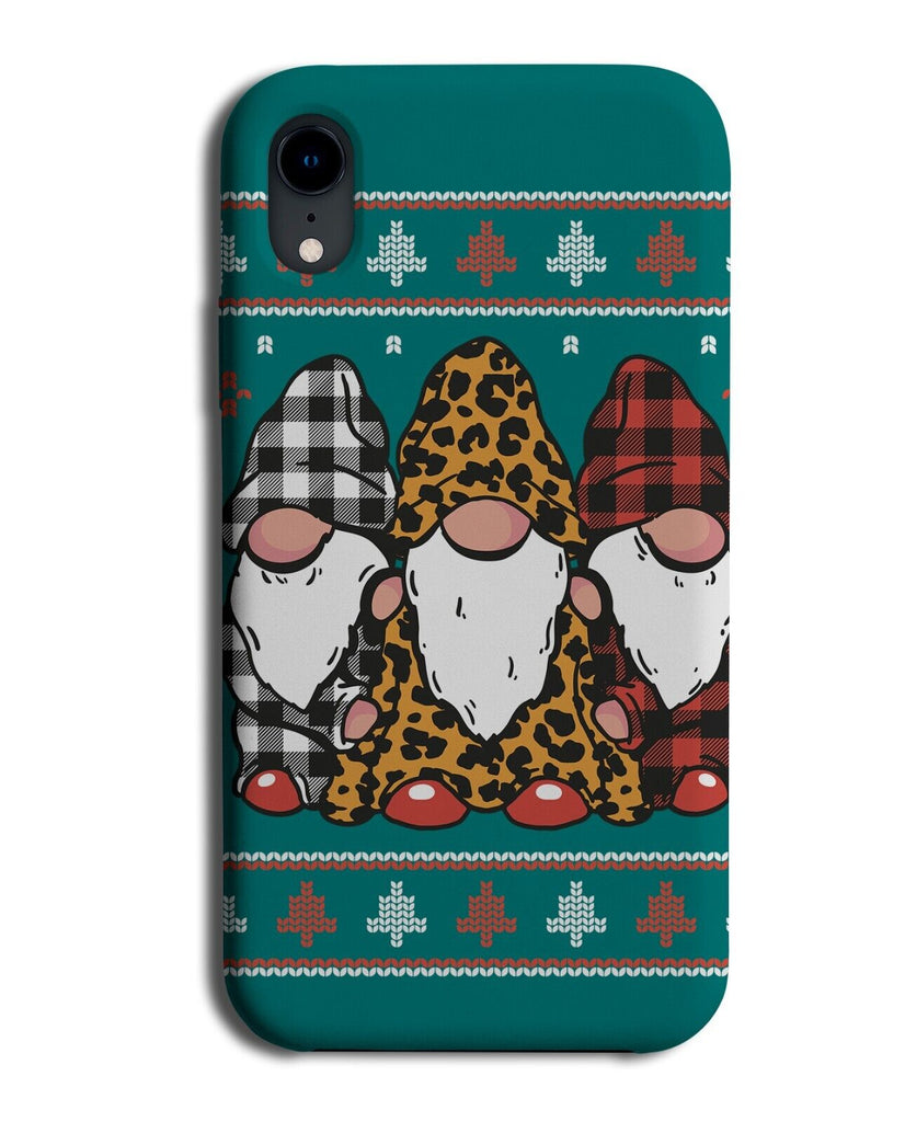 Ugly Gnome Jumper Design Phone Case Cover Gnomes Plaid Gingham Garden N750