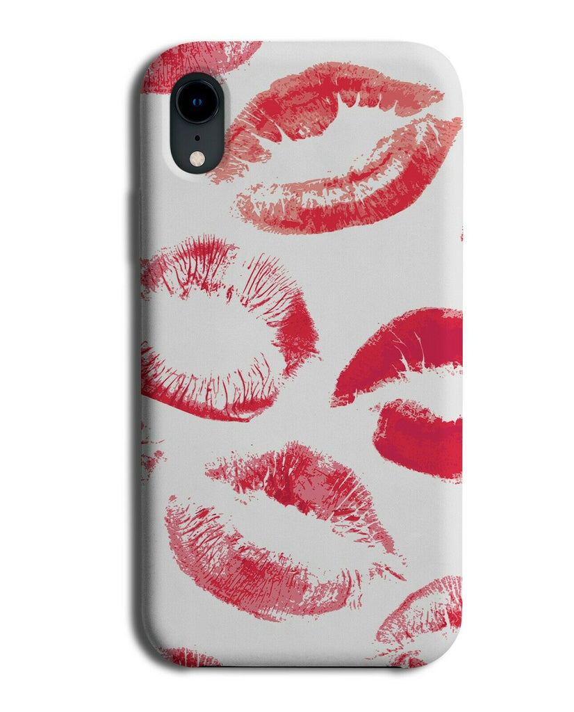 Kiss Lipstick Marks Phone Case Cover Kisses Stains Print Prints Red Pattern L050