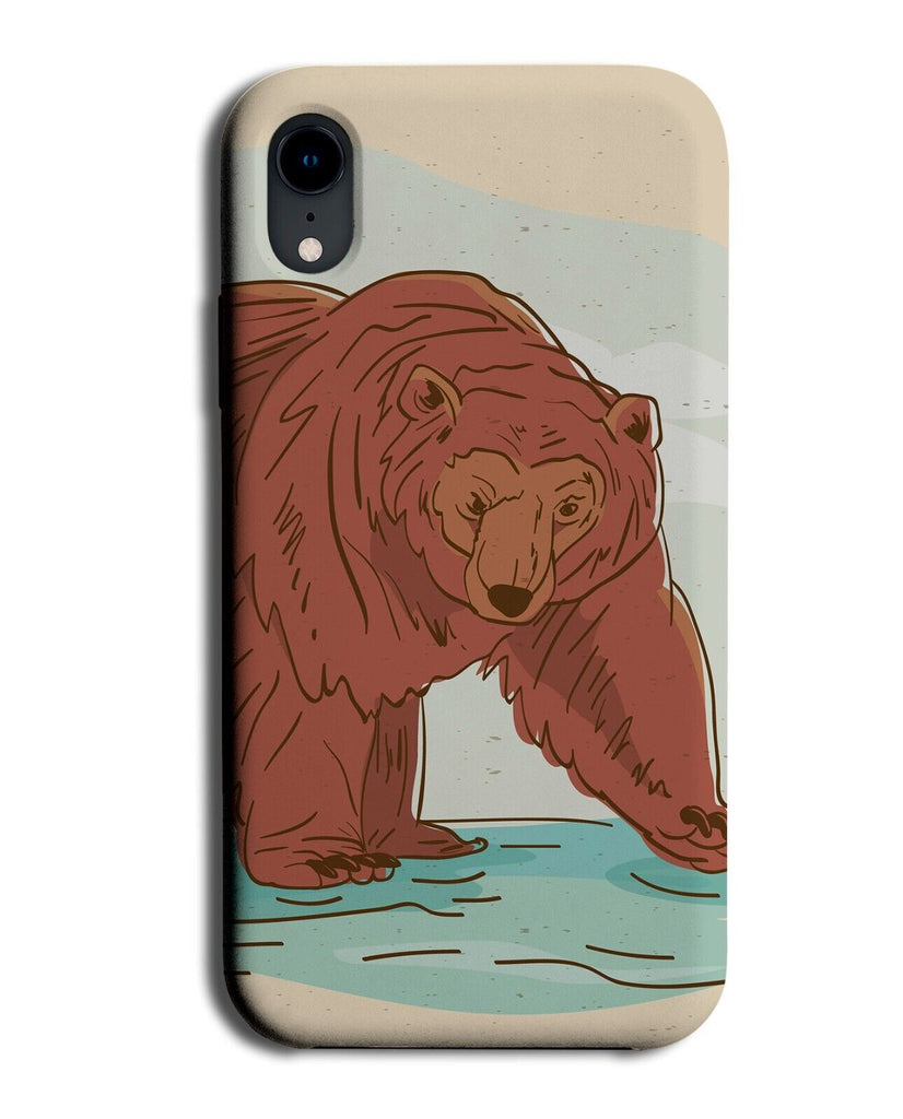 Cartoon Grizzly Bear Phone Case Cover Bears Brown Drawing Of Design Animal P532