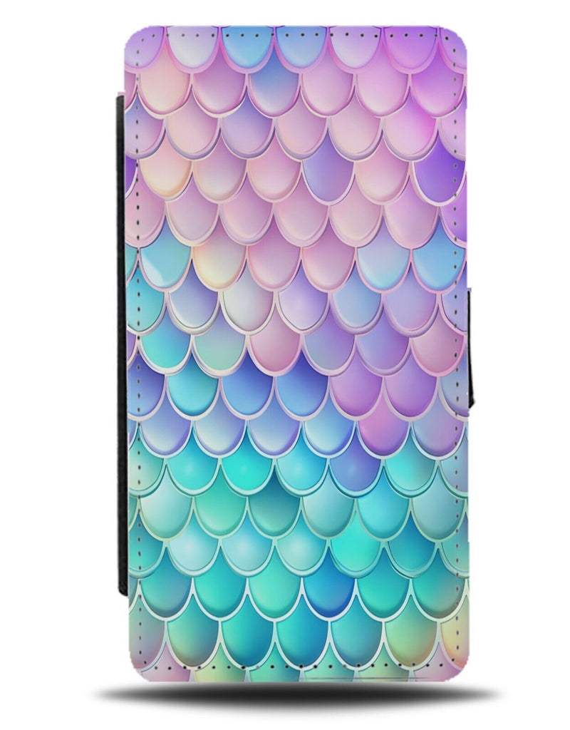 Pastel Purple Mermaid Tail Print Flip Wallet Case Mermaids Scales Tails CI54