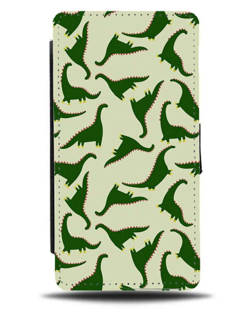 Childrens Dinosaurs Flip Wallet Case Children's Childs Dinosaur Green Toy AH83