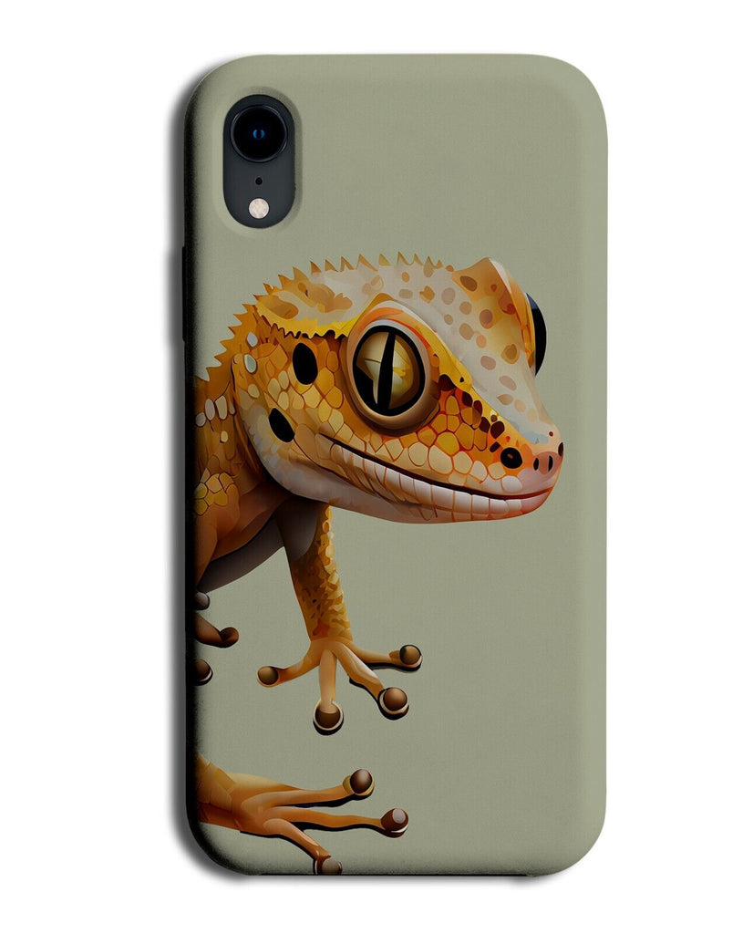 Gecko Lizard Phone Case Cover Lizards Geckos Sandy Yellow Brown Reptile CZ89
