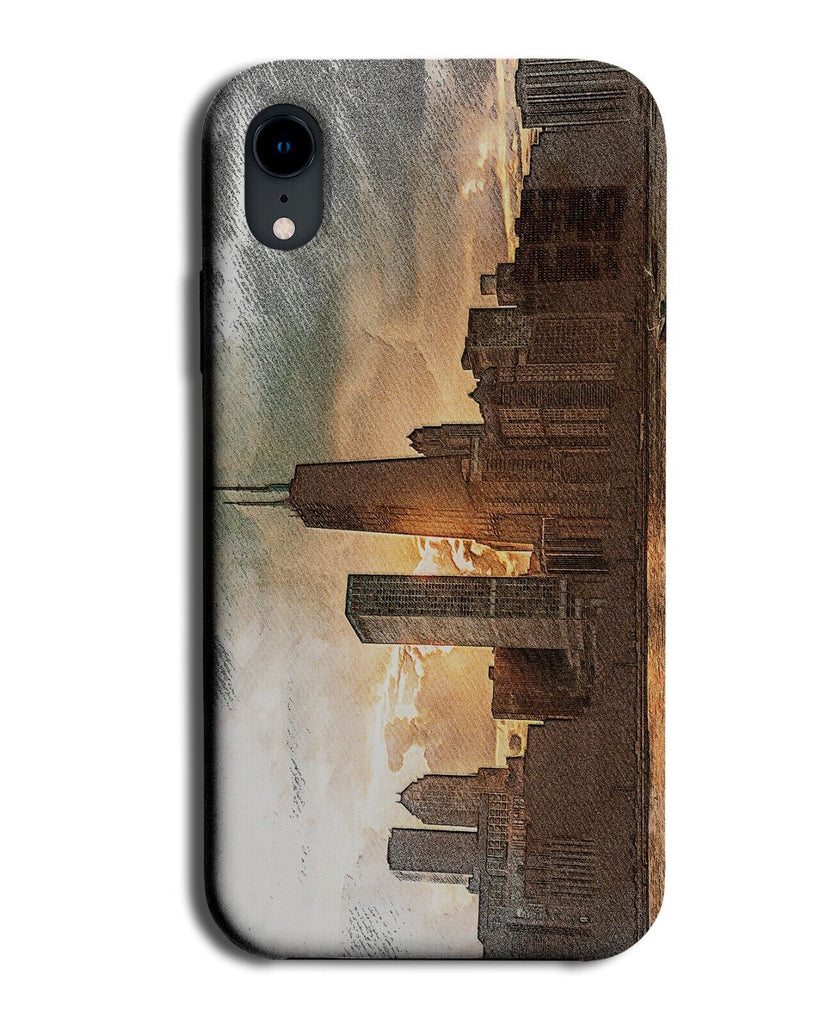 Chicago City Skyline Phone Case Cover Sky Line Buildings Chicagoan Art LP18