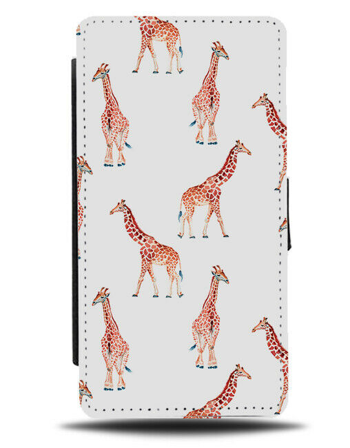 Giraffe Pattern Design Flip Wallet Case Shapes Giraffes African Animals H281