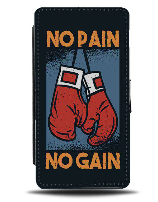 No Pain No Gain Boxing Phone Cover Case Boxer Gloves Cartoon Hanging Photo J058