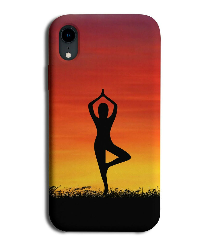Yoga Phone Case Cover Meditation Meditator Womens Gift Sunrise Sunset Photo i772