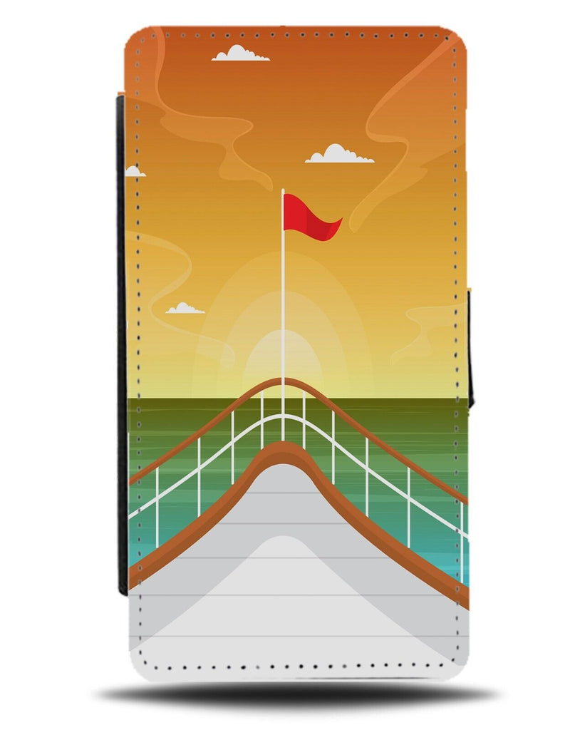 Front Of Deck Of Yacht Flip Wallet Case Cruise Ship The Boat On Bow Sail CR43