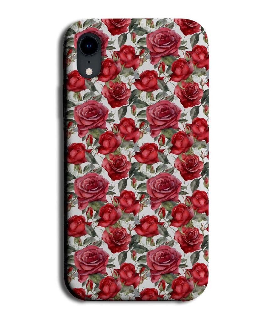 Vintage Red Roses Pattern Phone Case Cover Rose Flowers Classic Wallpaper CL58