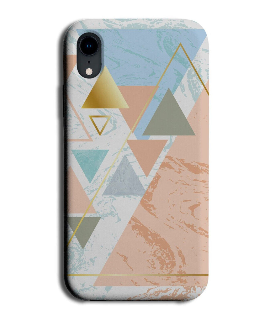 Geometric Marble Design Phone Case Cover Shapes Style Print Triangles Print P782