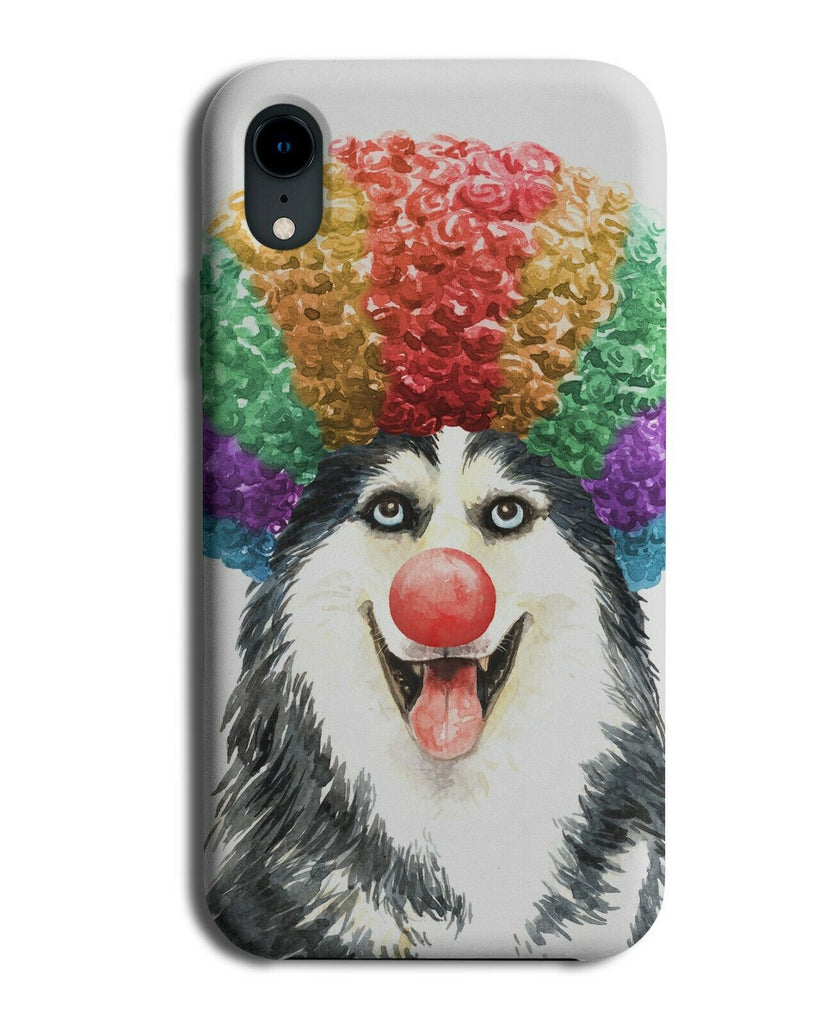 Siberian Husky Clown Phone Case Cover Clowns Colourful Wig Red Nose K754