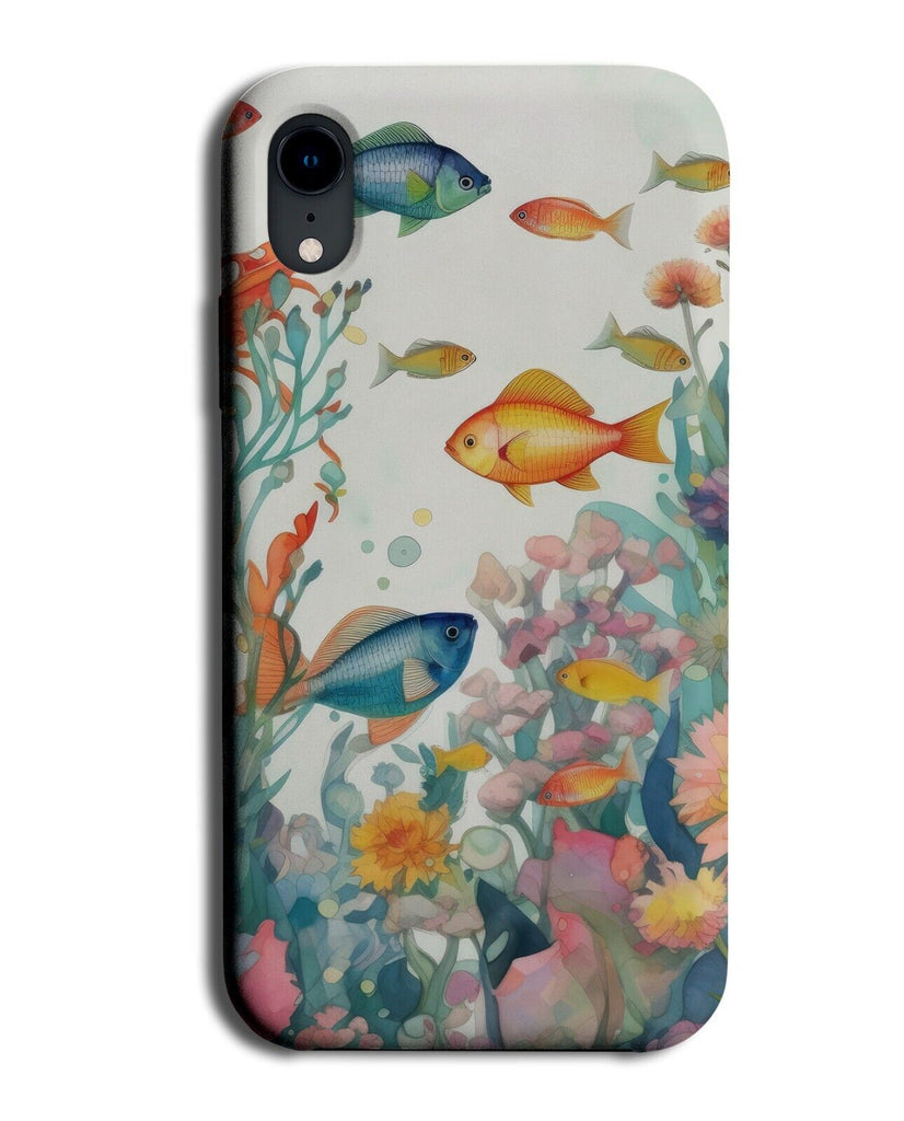 Colourful Schools Of Fish Phone Case Cover Bunch Fishes Marine School Skool BW45