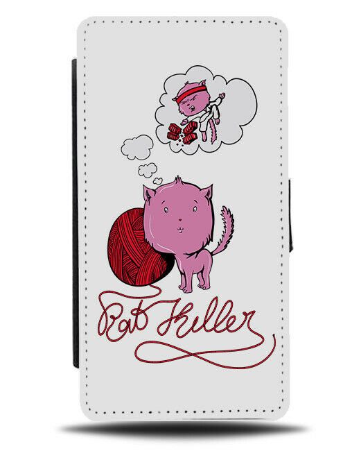 Cat Ninja Flip Wallet Phone Case Kittens Ninjas Wool String Cats Dreaming E180