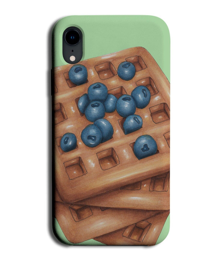 Blueberry & Waffles Phone Case Cover Waffle Slices Slice Blueberries Food Q641