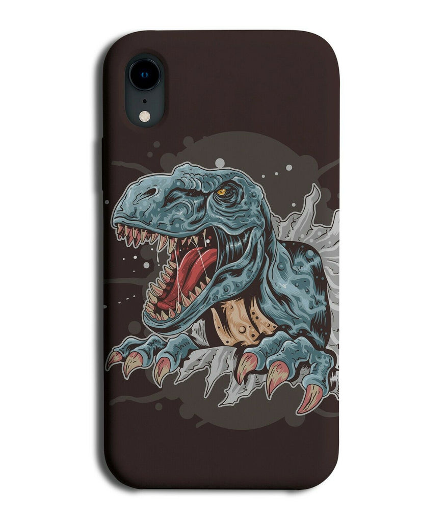 Angry T Rex 3D Illusion Print Phone Case Cover Dinosaur Funny si37