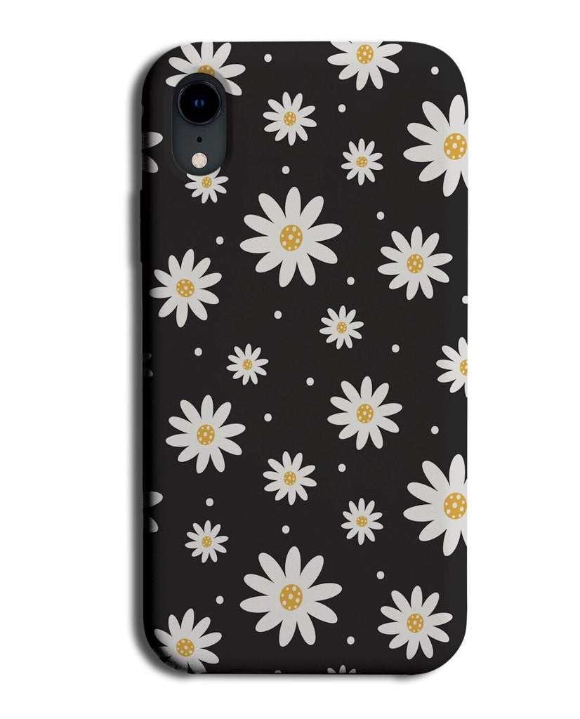 Black Gothic Daisy Pattern Phone Case Cover Daisies Flower Floral Flowers Q621