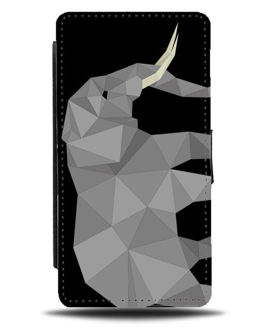 Elephant Geometric Phone Cover Case Shapes Origami Design Picture Art J319