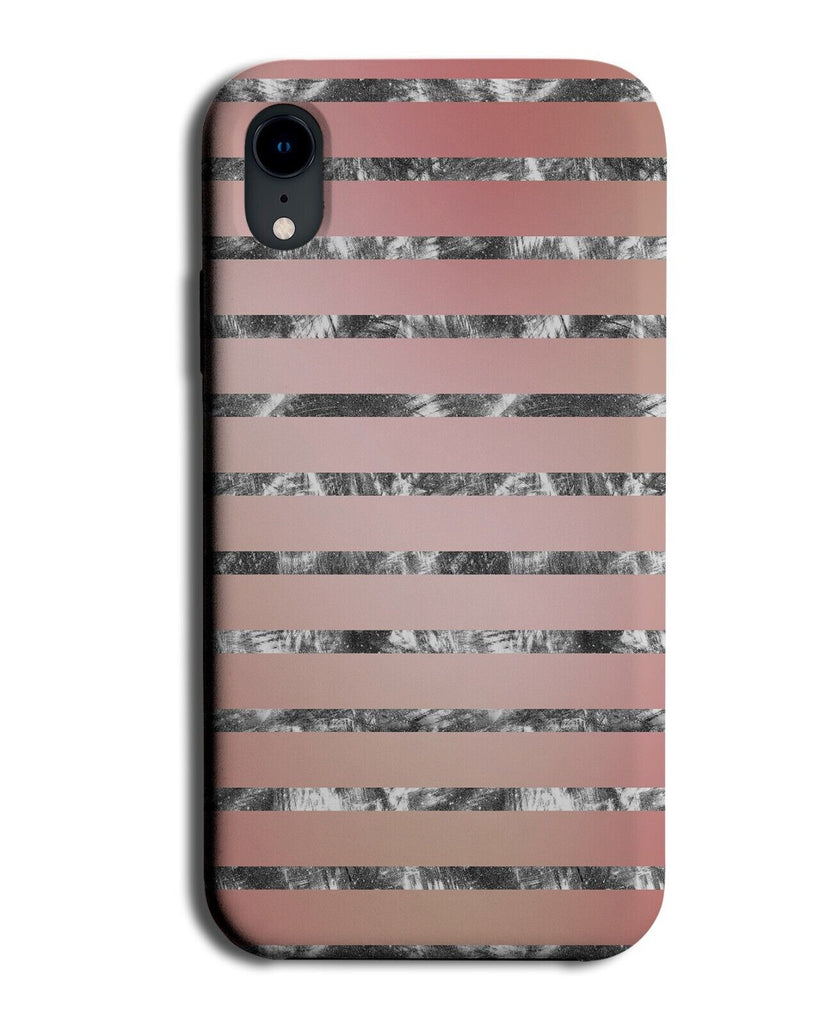 Rose Gold and Silver Foil Printed Pattern Phone Case Cover Print Stripes AZ91
