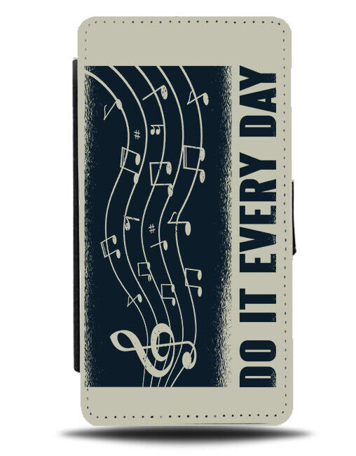 Do It Every Day Musical Notes Design Flip Wallet Case Symbols Scores K940
