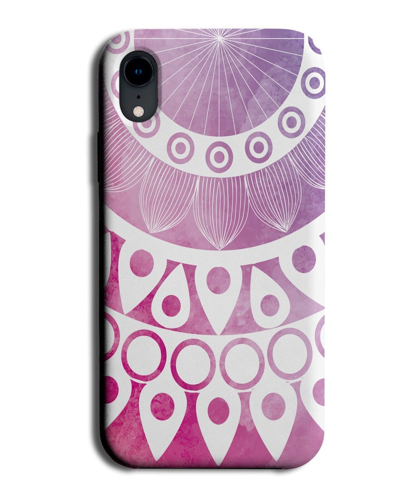 Mandala Yoga Day Phone Case Cover Pattern Purple Pink Design Shapes Indian P203
