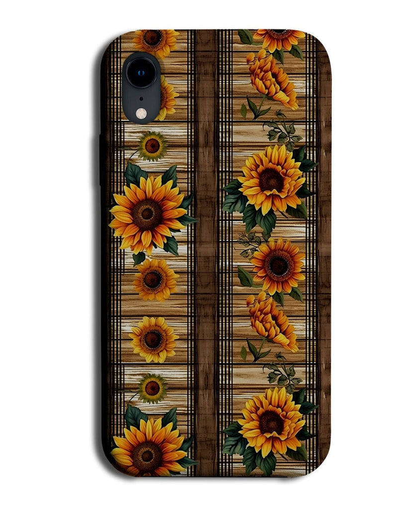 Summer Sunflower Wood Pattern Phone Case Cover Wooden and Sunflowers Floral CV48