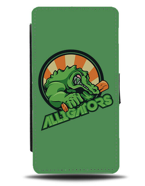 Alligators Sports Team Flip Wallet Phone Case Alligator Crocodile Cartoon E511