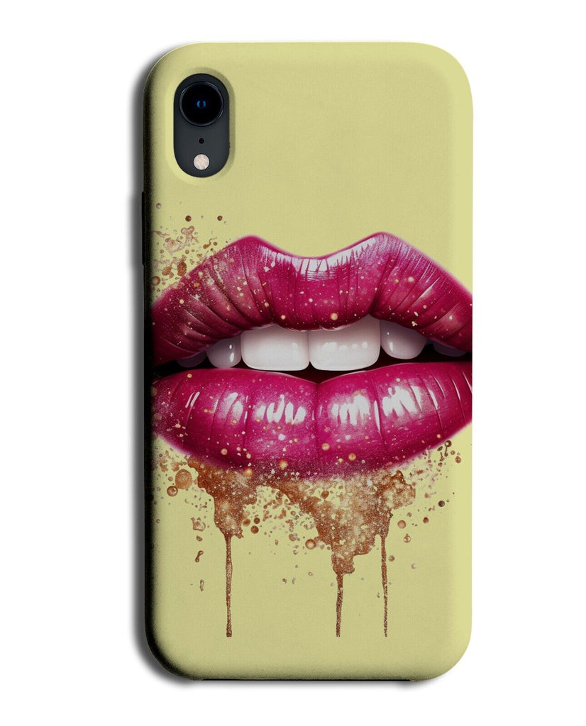 Pink Lipstick Lips Phone Case Cover Girls Juicy Lip Kiss Art Shapes Mouth DF38