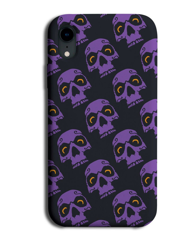 Purple and Yellow Skull Faces Phone Case Cover Patter Wallpaper H759