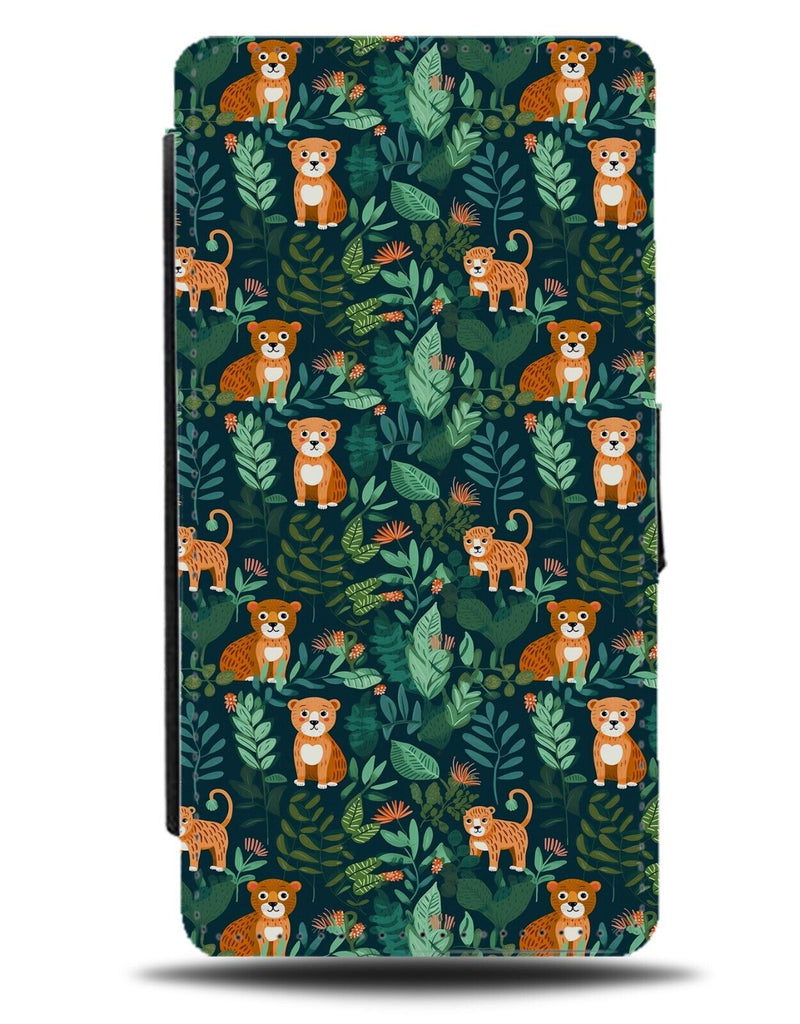 Leopard In The Trees Pattern Flip Wallet Case Leopards Jungle Cats Forrest CG30