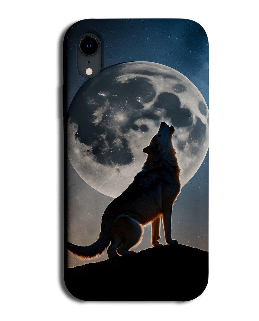 Magical Wolf Phone Case Cover Wolfs Howling Head Back Face Moon Mountain BF13