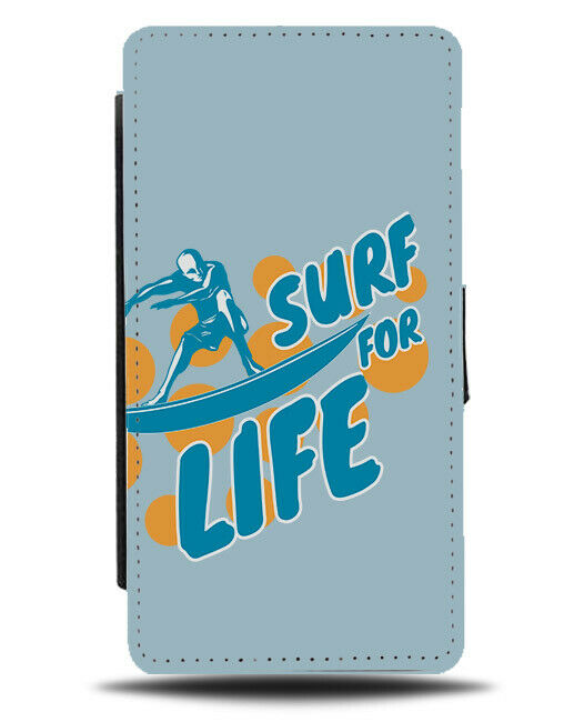 Surfer Flip Wallet Phone Case Surfing Surfboard Surf Board Waves Dude Gift E214
