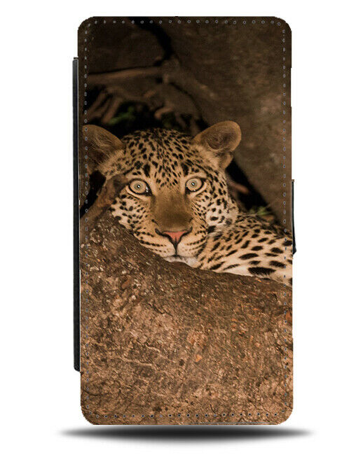 Night Leopard Picture Flip Wallet Case Leopard Jaguar Photo Animal Nature H904