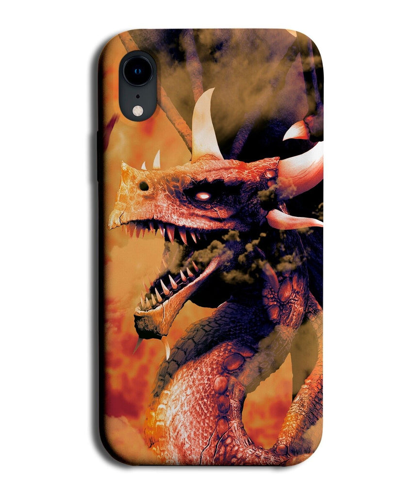 Vintage Old Timey Dragon Picture Phone Case Cover Dragons Face Head Photo P060