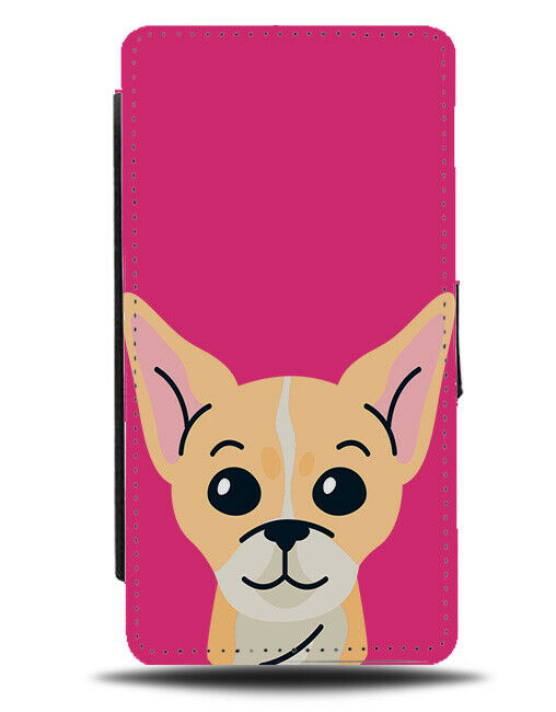 Funny Chihuahua Cartoon Face Phone Cover Case Hot Pink Pet Dog Chihuahuas J131