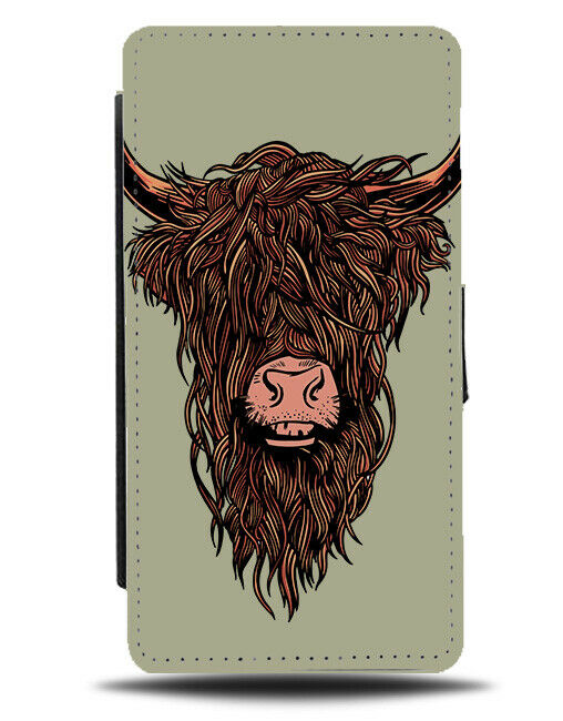 Long Haired Scruffy Bull Head Phone Cover Case Mounted Bulls Curly Hair J159