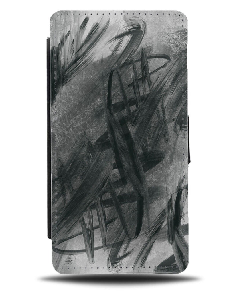 Horror Scribble Flip Wallet Case Scribble Scary Spooky Paranormal Design CW16