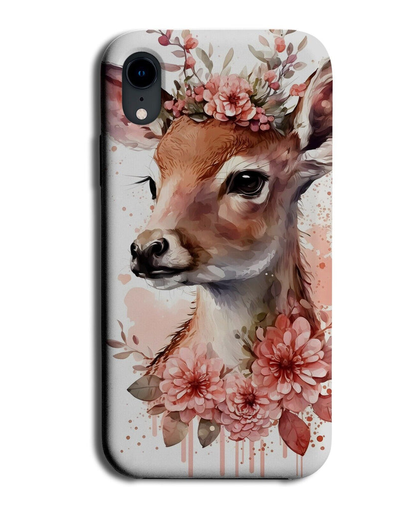 Reindeer Face In Flower Crown Phone Case Cover Floral Boho Reindeers Bucks BD03