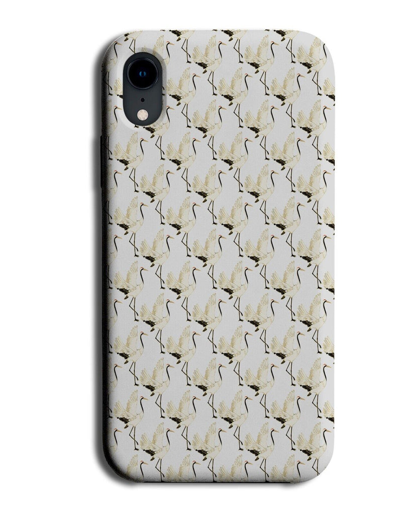 Crane Birds Phone Case Cover Cranes Bird Pattern Design Vintage BIrdy Q607A