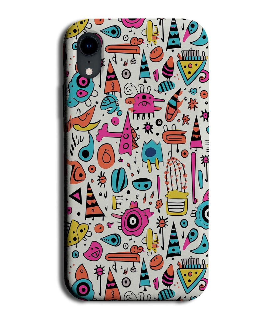 Colourful Doodles Pattern Phone Case Cover Doodle Sketches Drawings Drawing CY62