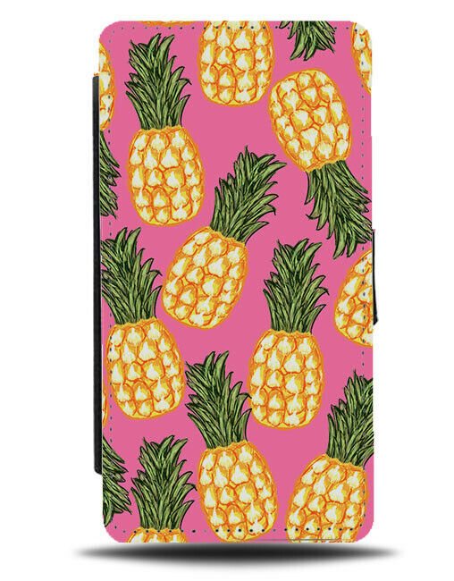 Artistic Pineapples Drawing Flip Cover Wallet Phone Case Painting Pineapple B944