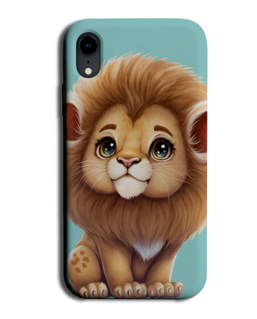 Big Eyed Anime Lion Face Phone Case Cover Kawaii Comic Japanese Style Theme BF68